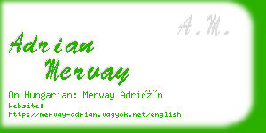 adrian mervay business card